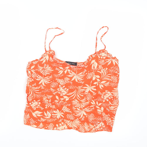 New Look Womens Red Floral  Camisole Tank Size 12