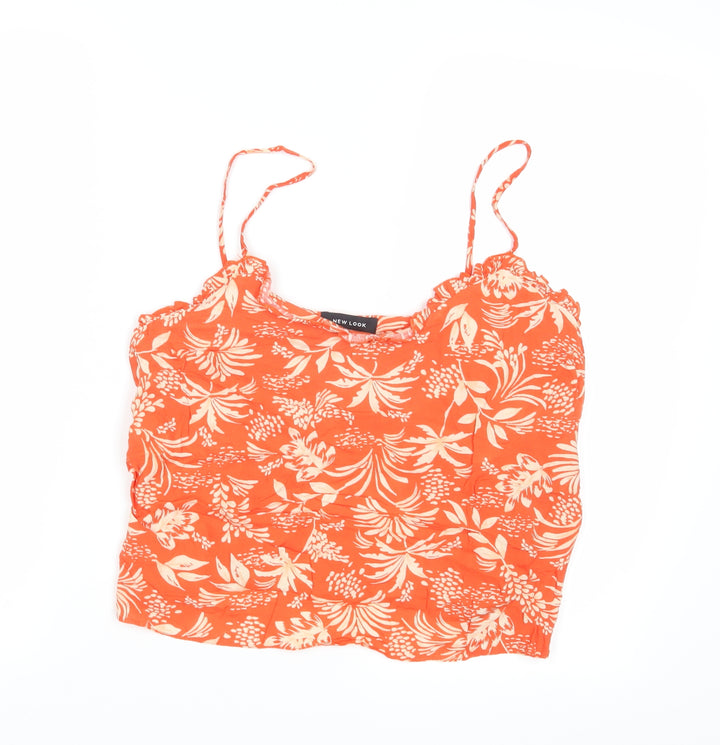 New Look Womens Red Floral  Camisole Tank Size 12