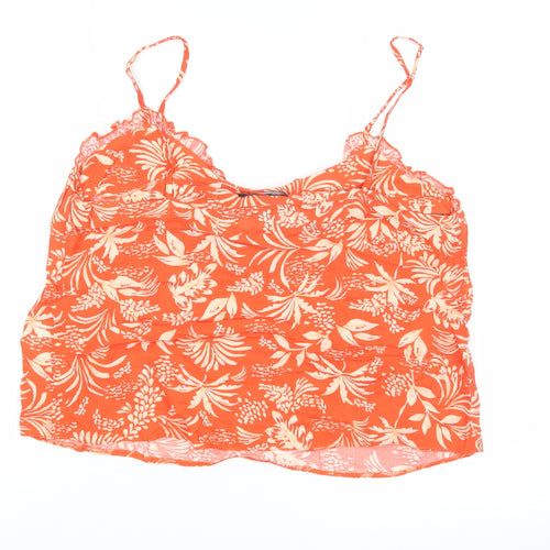New Look Womens Red Floral  Camisole Tank Size 12