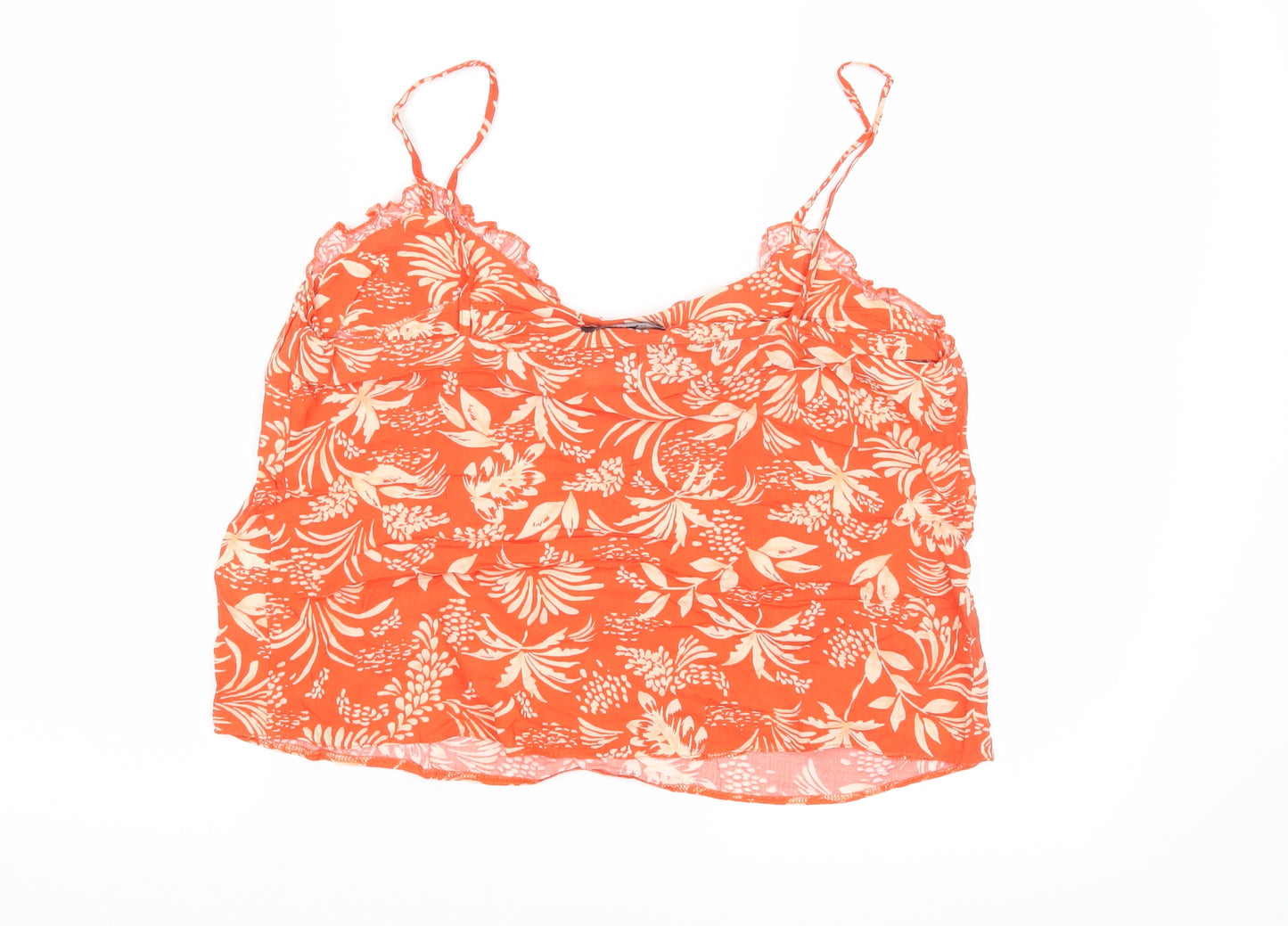 New Look Womens Red Floral  Camisole Tank Size 12