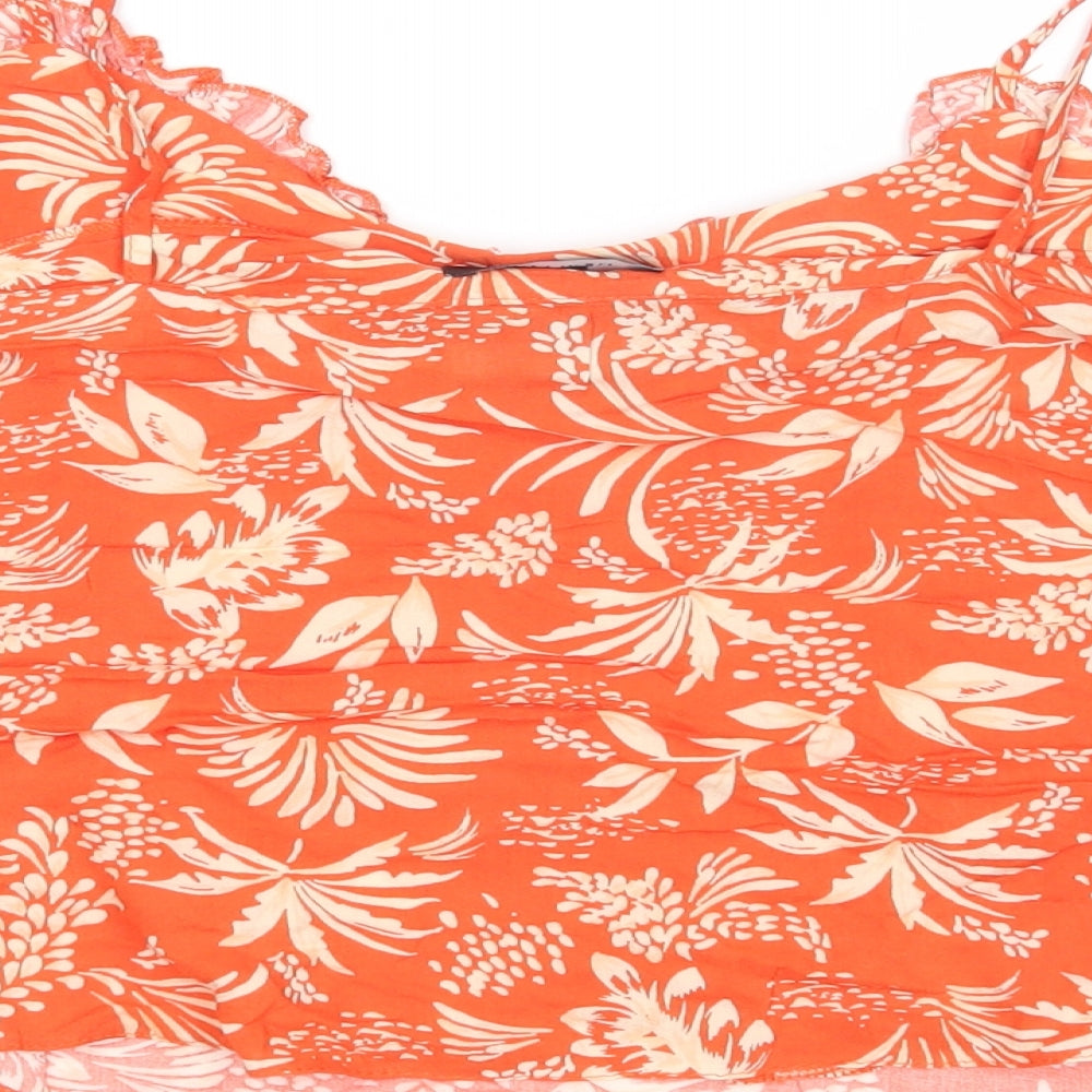 New Look Womens Red Floral  Camisole Tank Size 12