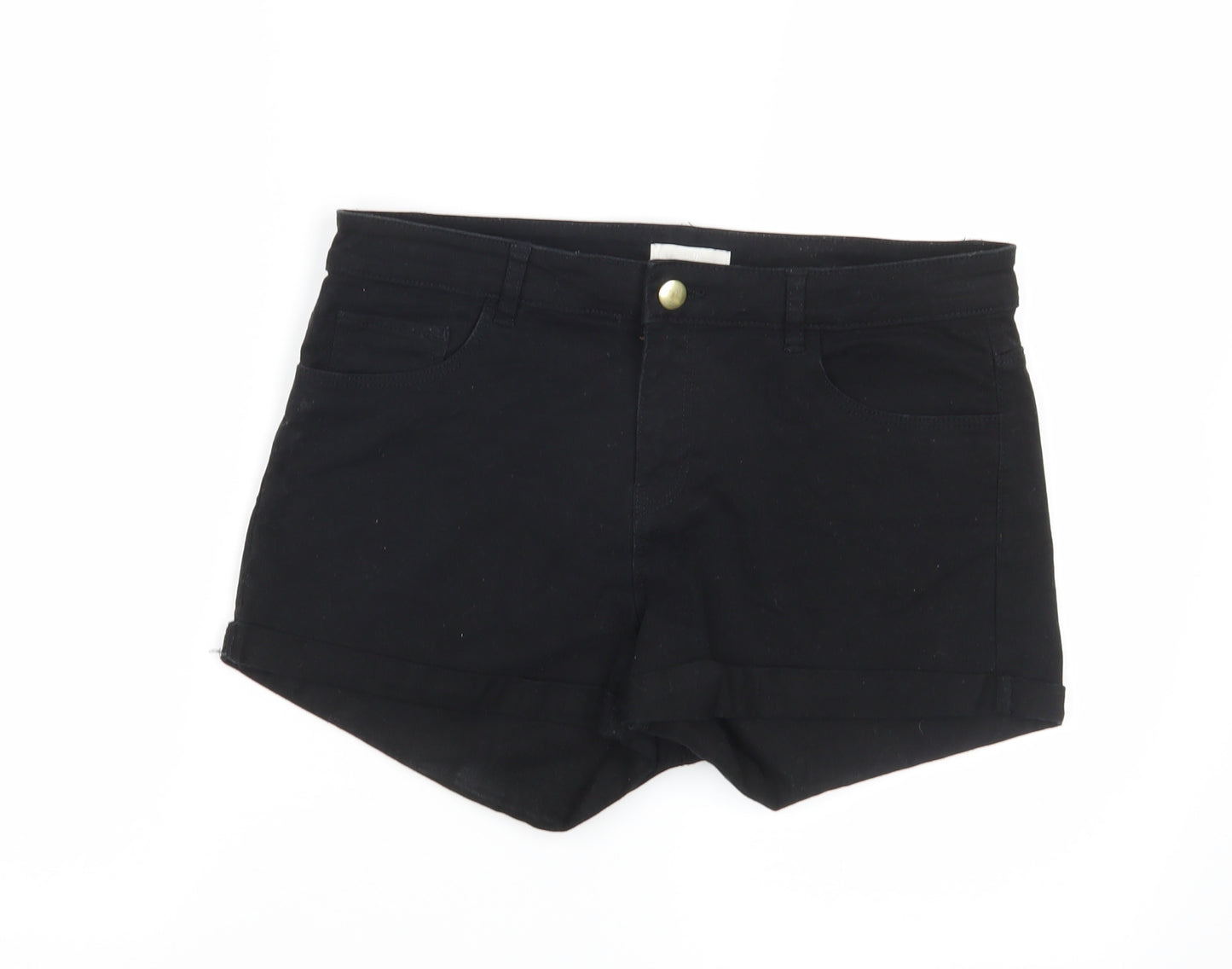 H&M Womens Black   Hot Pants Shorts Size 10
