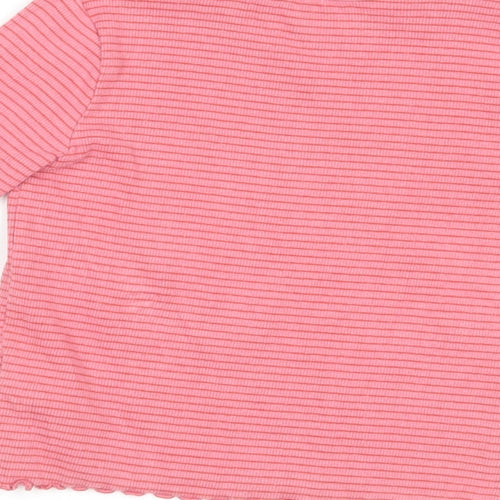 NEXT Girls Pink Striped  Basic T-Shirt Size 4-5 Years