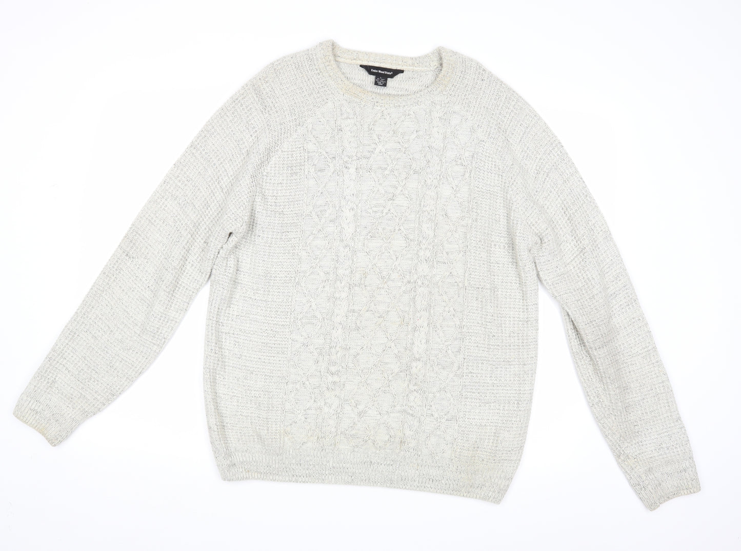 Cedar Wood State Mens Beige   Pullover Jumper Size L