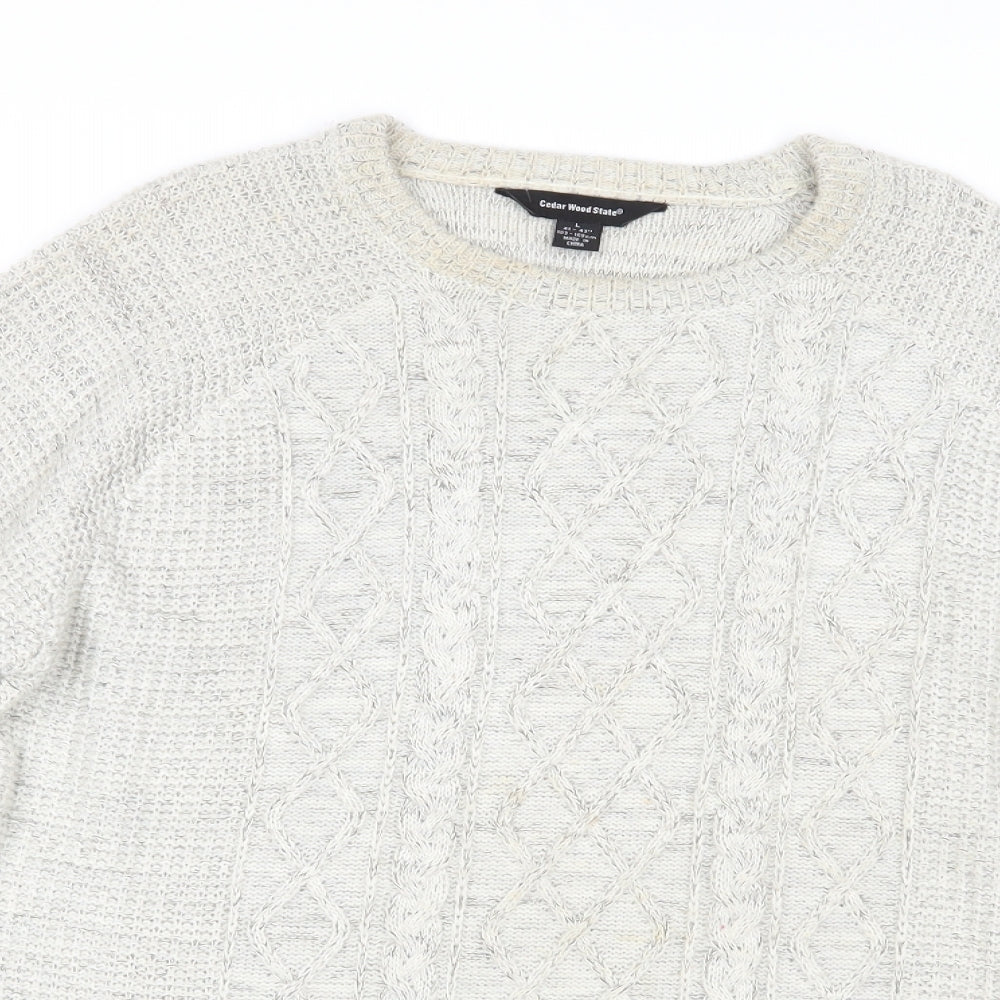 Cedar Wood State Mens Beige   Pullover Jumper Size L