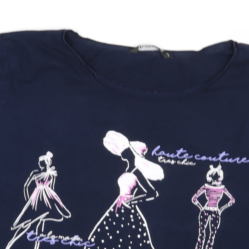 Bonmarche Womens Blue   Basic T-Shirt Size 24  - Haute Couture