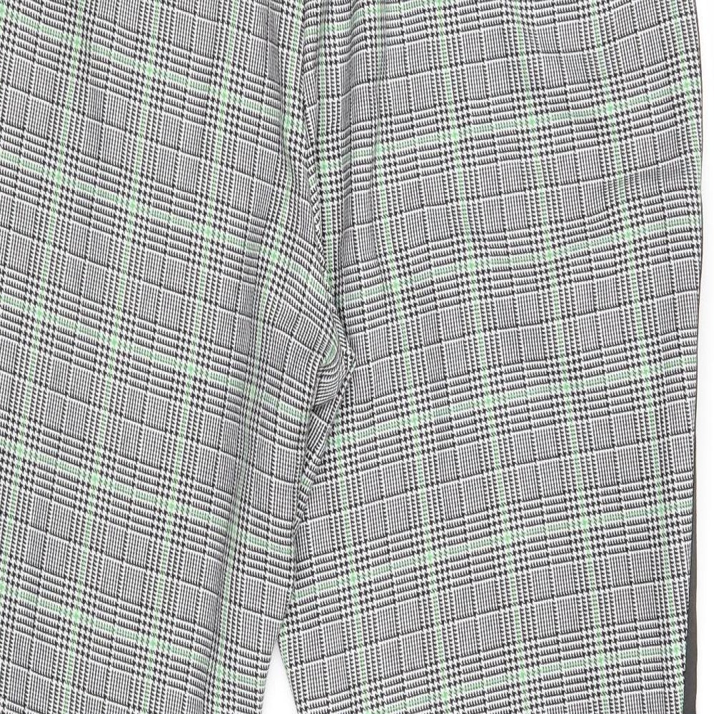 Primark Womens Grey Check  Trousers  Size 18 L25 in