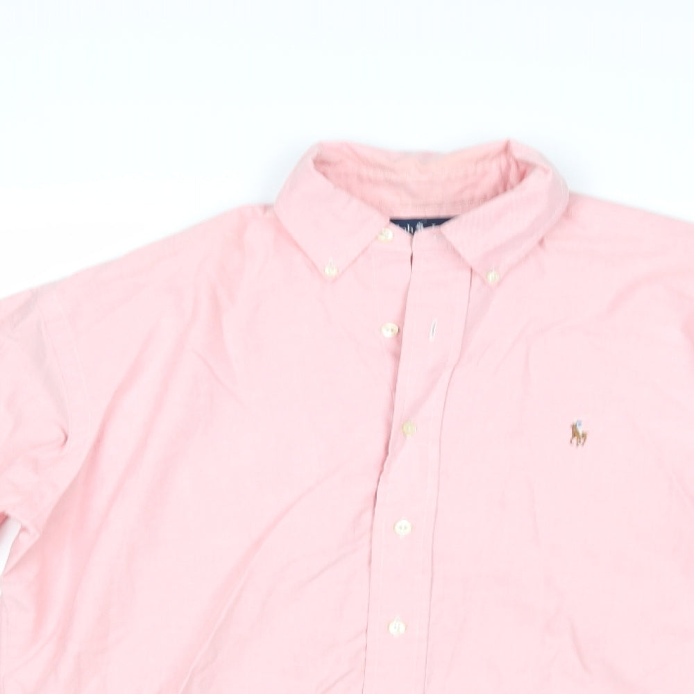 Lauren Ralph Lauren Mens Pink    Button-Up Size 15.5