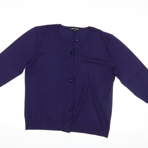 Cable & Gauge Womens Blue   Cardigan Jumper Size L