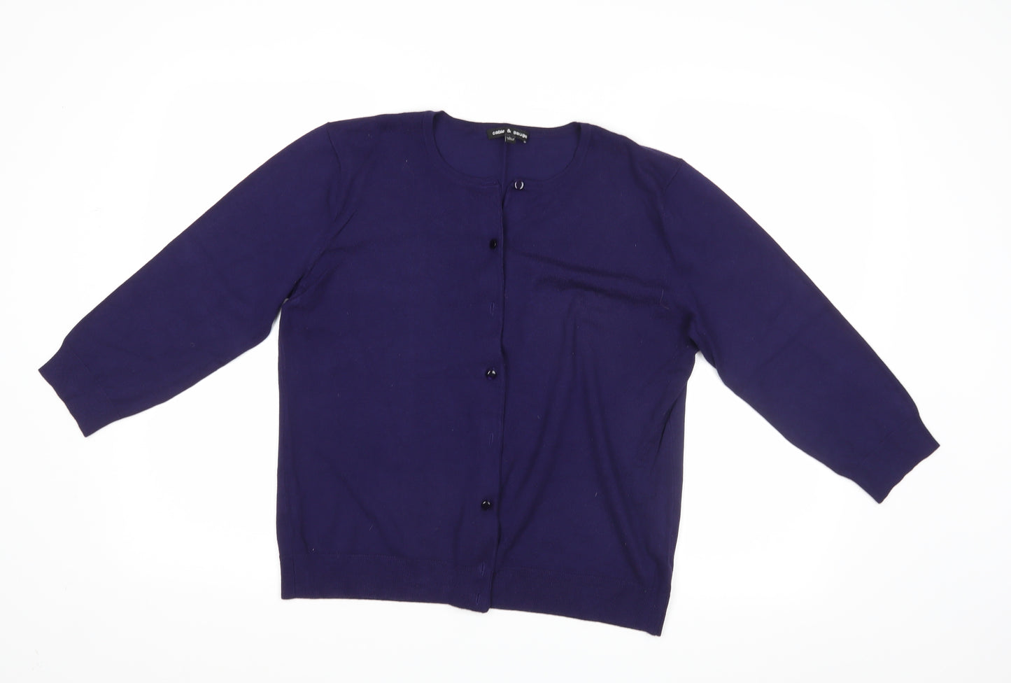 Cable & Gauge Womens Blue   Cardigan Jumper Size L