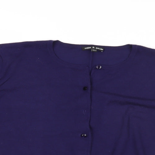 Cable & Gauge Womens Blue   Cardigan Jumper Size L