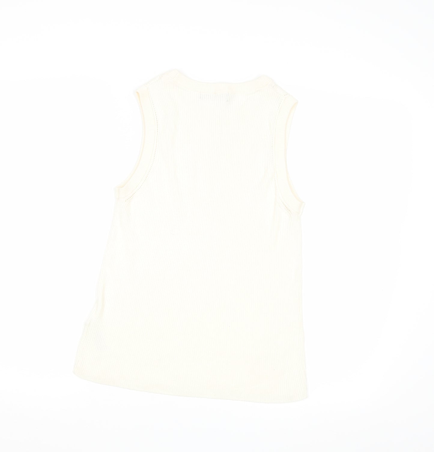 M&S Womens Ivory   Vest Jumper Size 16