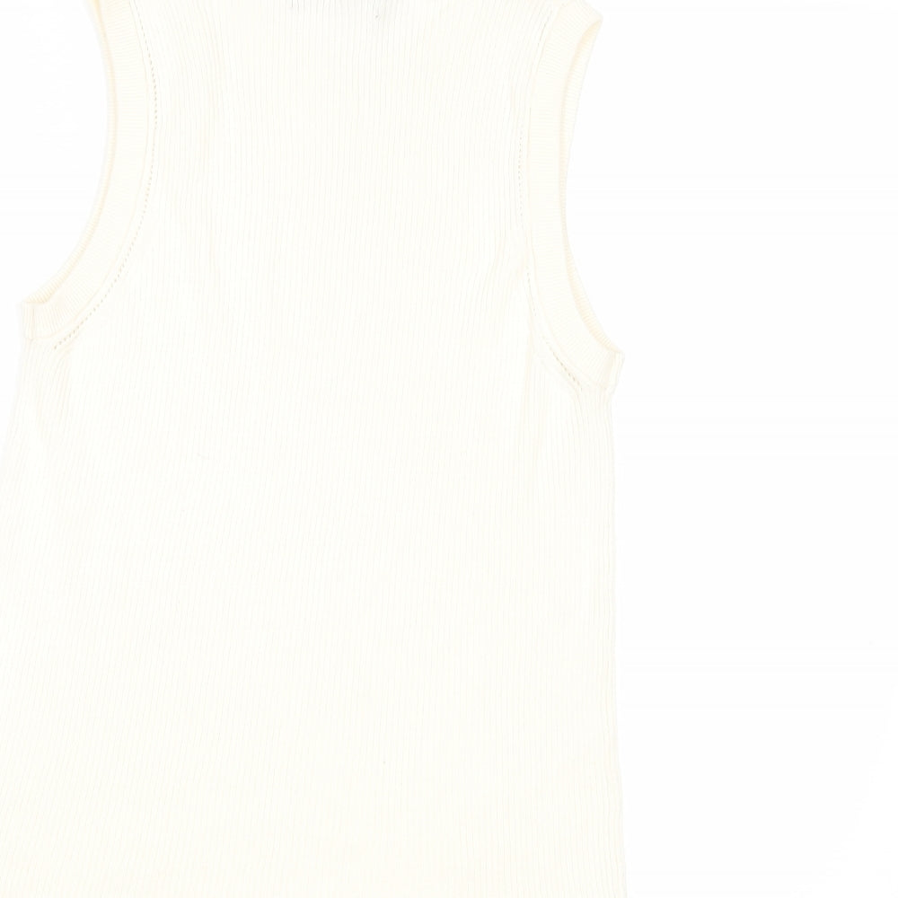 M&S Womens Ivory   Vest Jumper Size 16