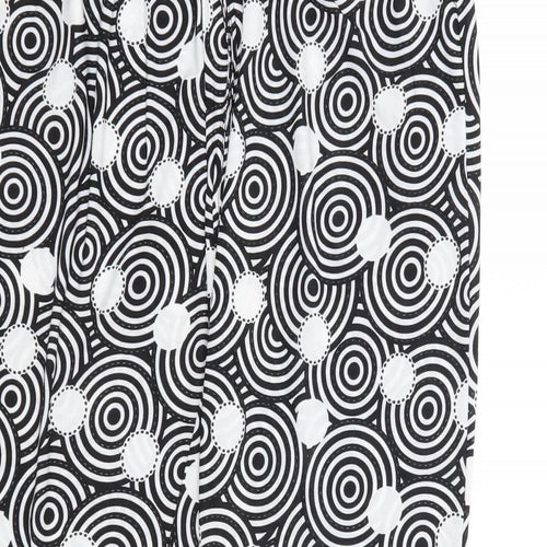 Preworn Womens Black Geometric  Trousers  Size S L30 in