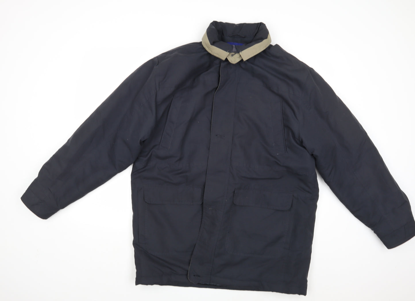Premier Man Mens Blue   Overcoat Coat Size L