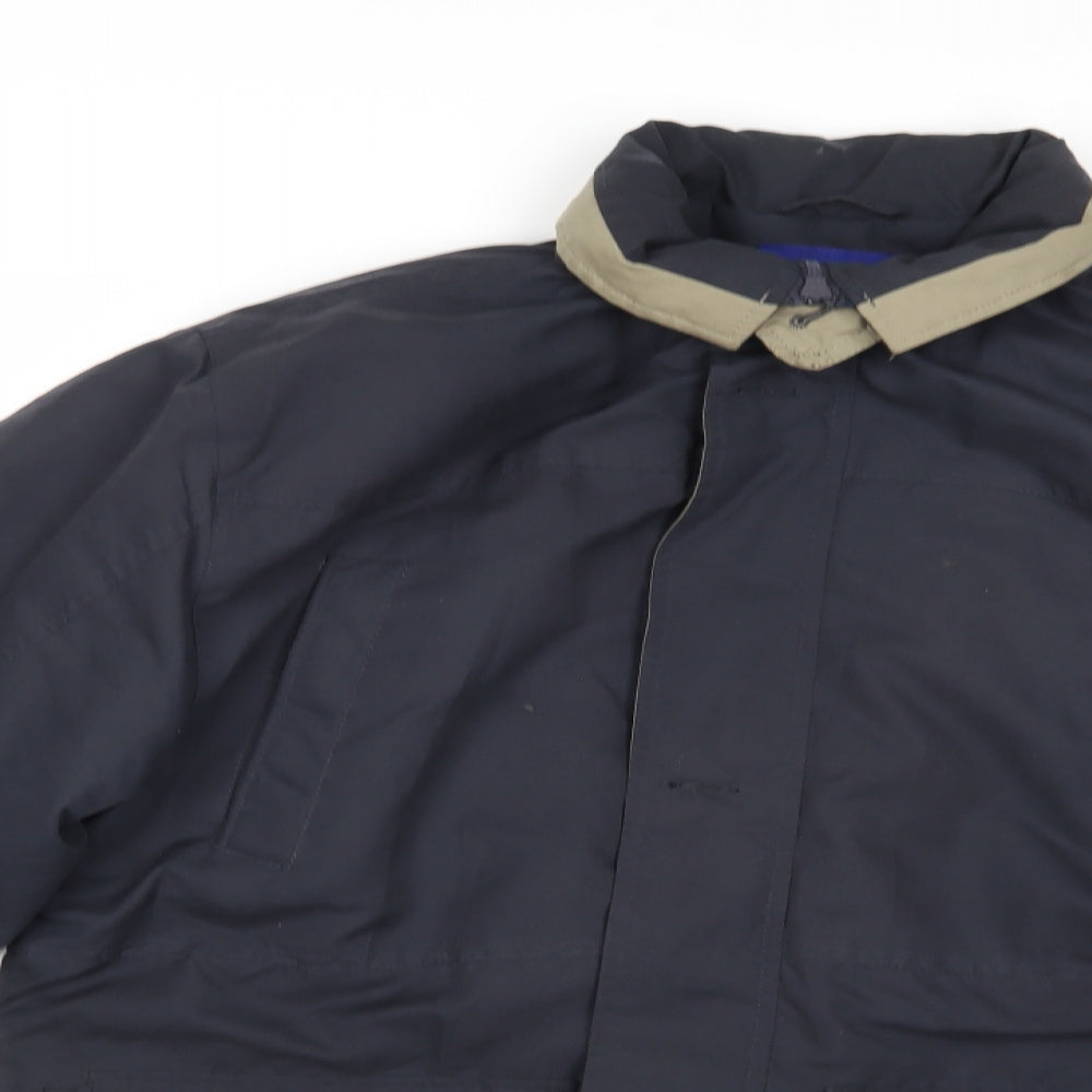 Premier Man Mens Blue   Overcoat Coat Size L