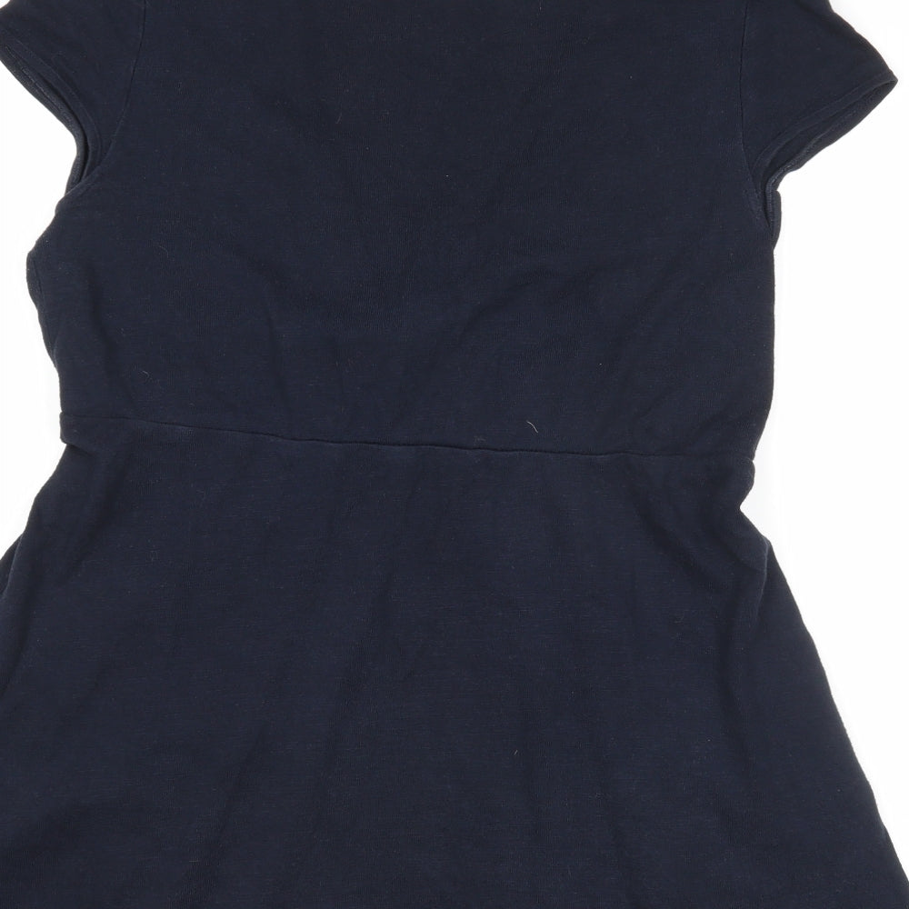 Zara Womens Blue Floral  Tunic Jumper Size L