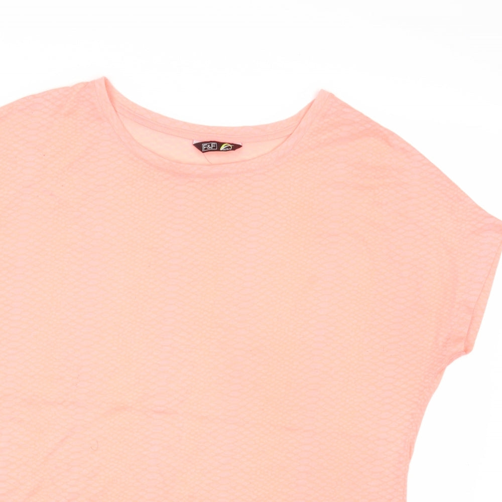 F&F Womens Pink Animal Print  Basic T-Shirt Size M