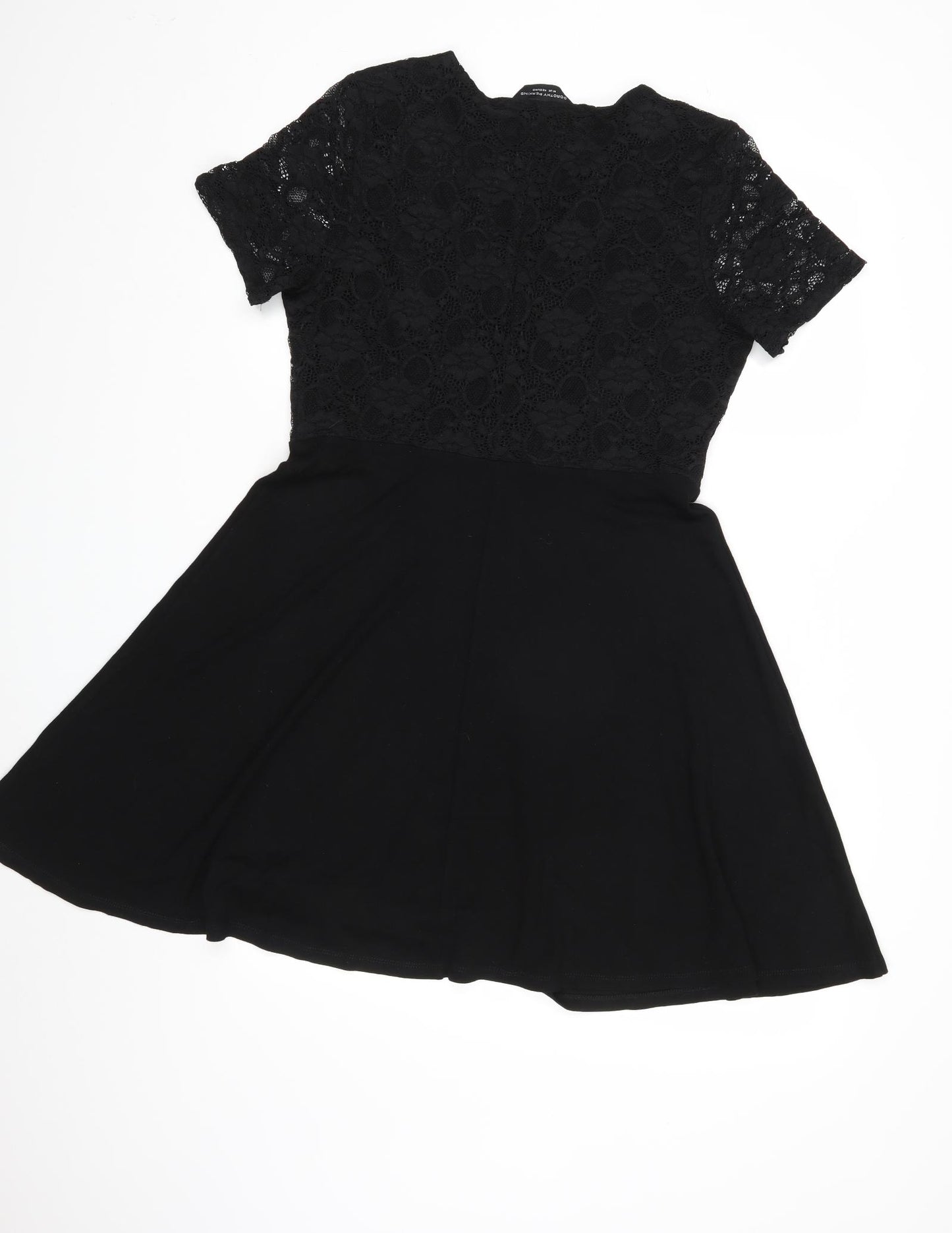 Dorothy Perkins Womens Black Floral  Fit & Flare  Size 14