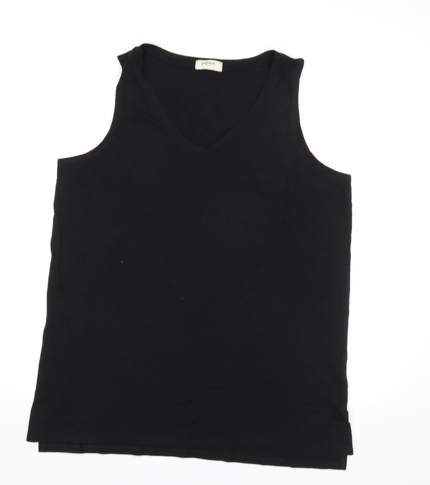 Papay Womens Black   Basic T-Shirt Size L