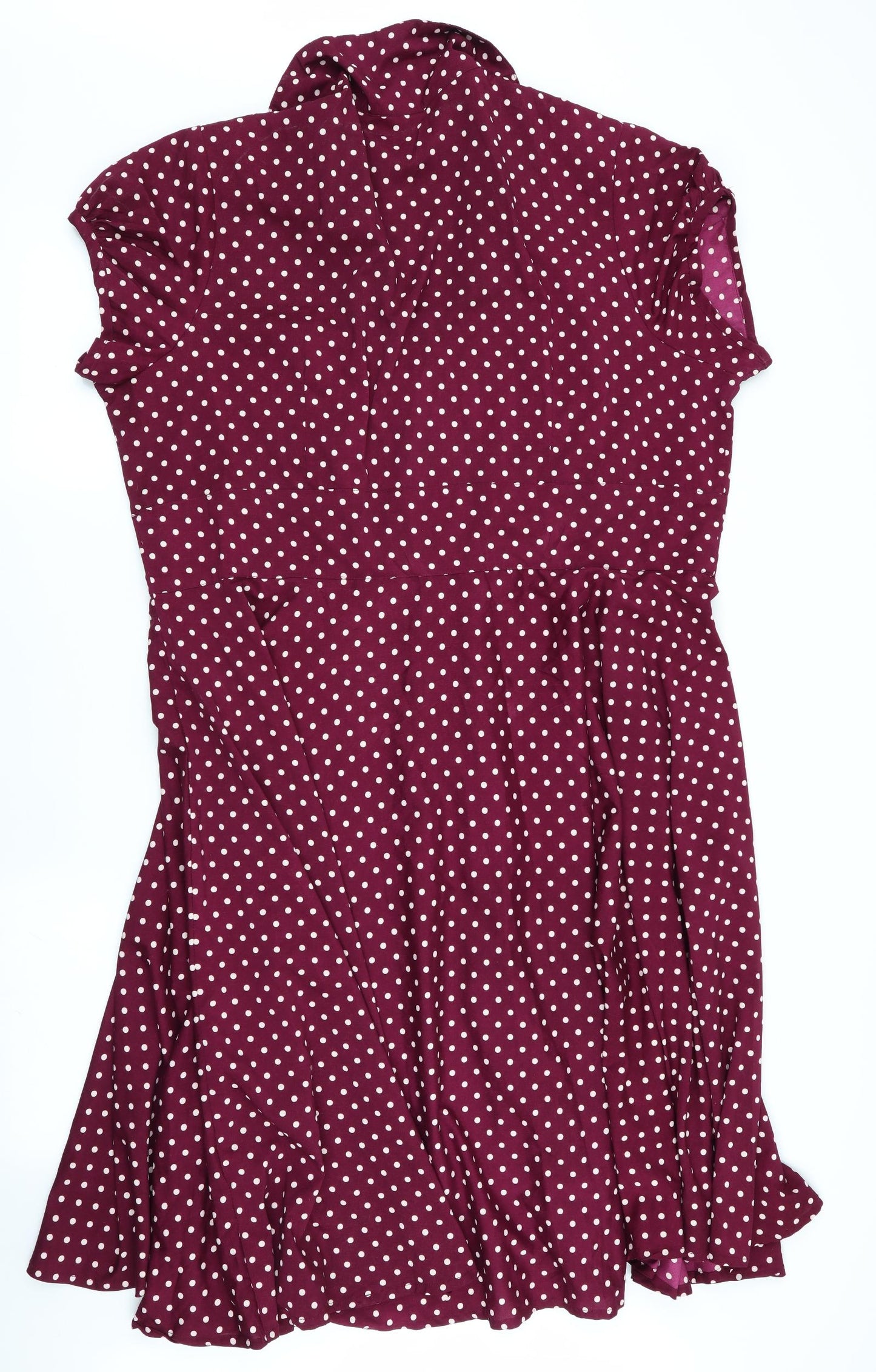 Heart Womens Purple Polka Dot  Fit & Flare  Size 4XL