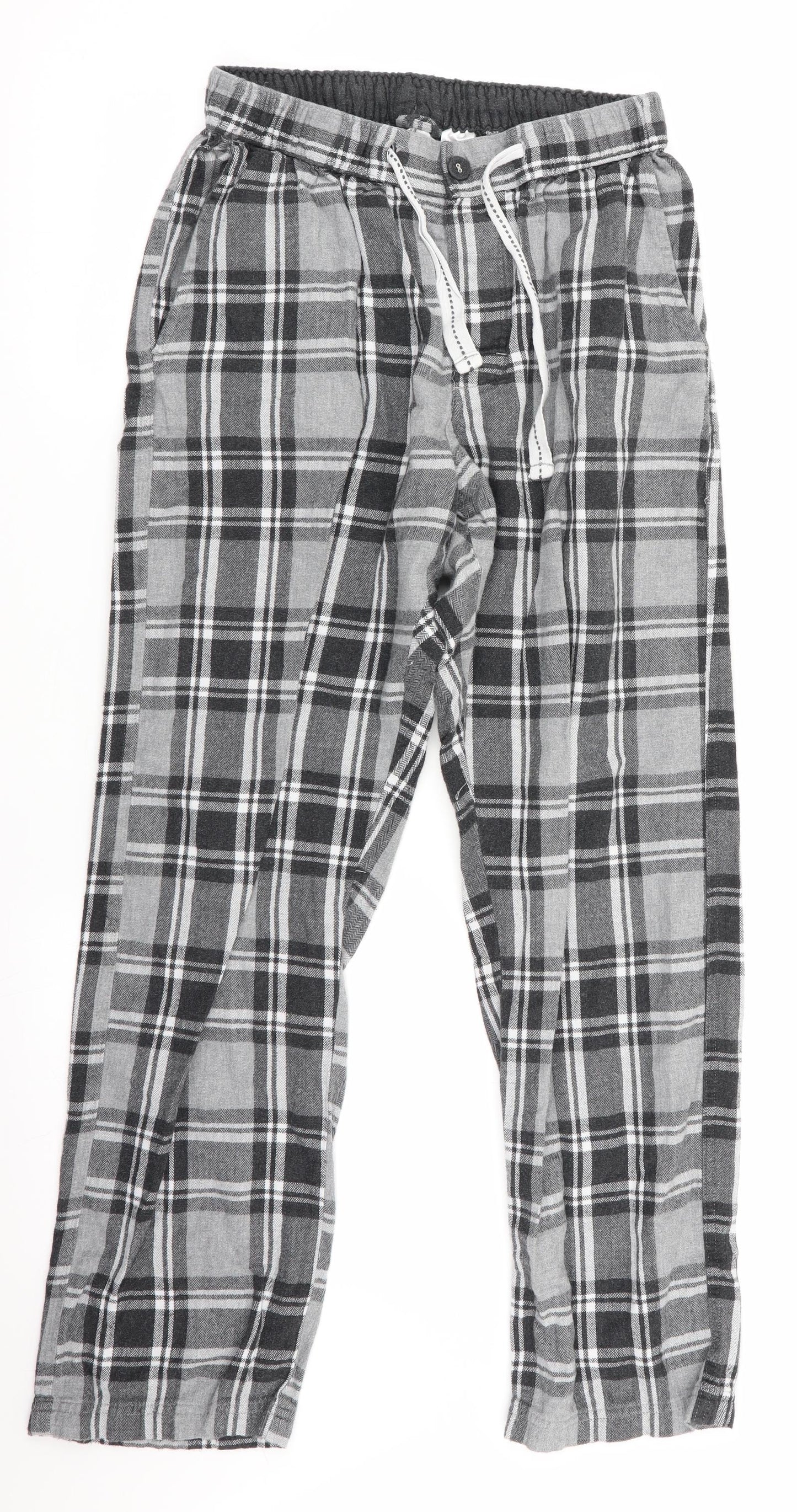 H&M Mens Grey Check   Pyjama Pants Size S