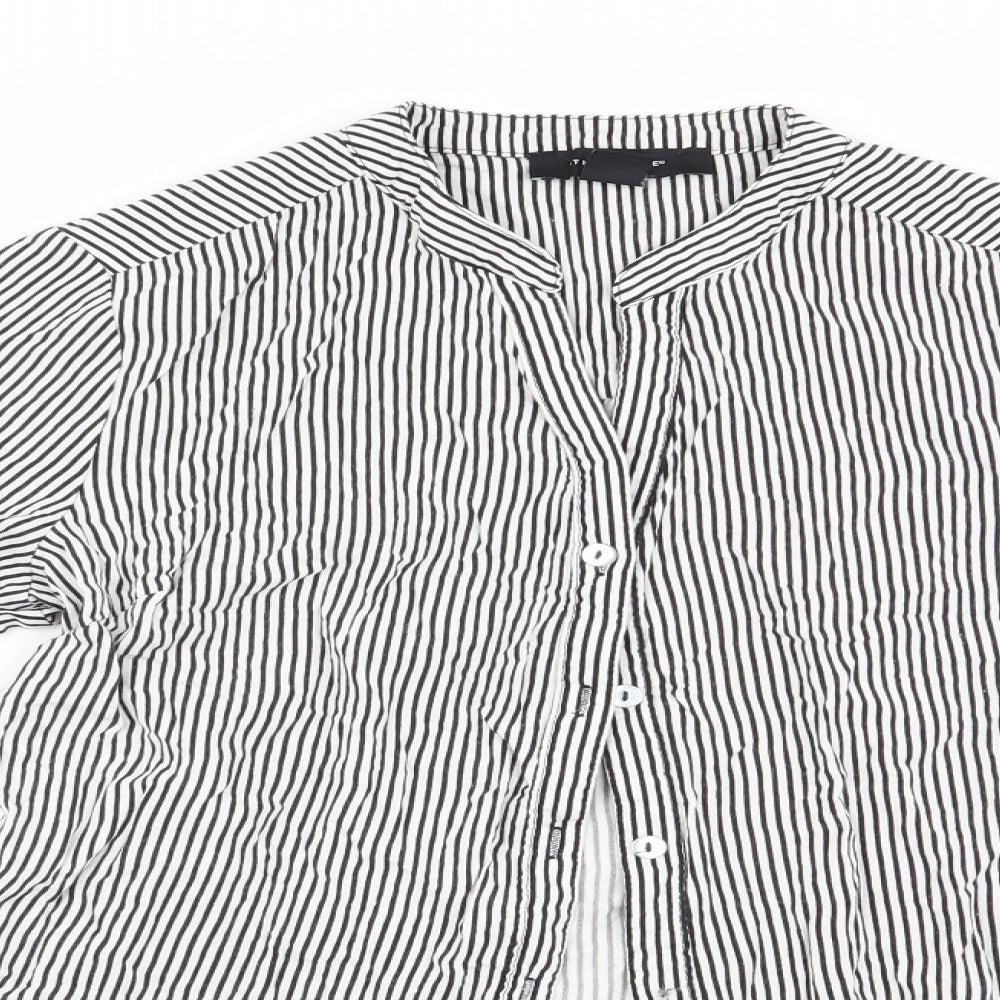 Atmosphere Womens Black Striped  Basic Blouse Size 8