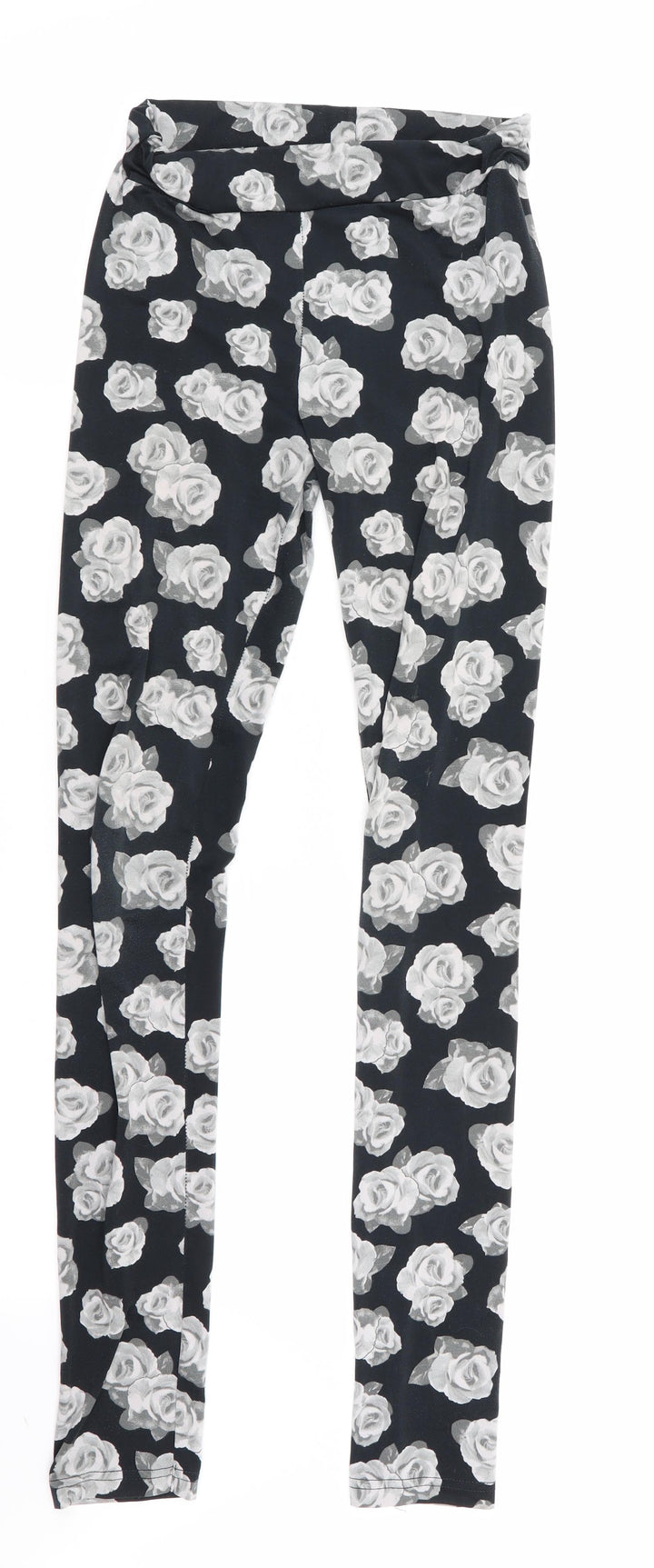 Divided Womens Black Floral Jegging Leggings Size XS L29 in