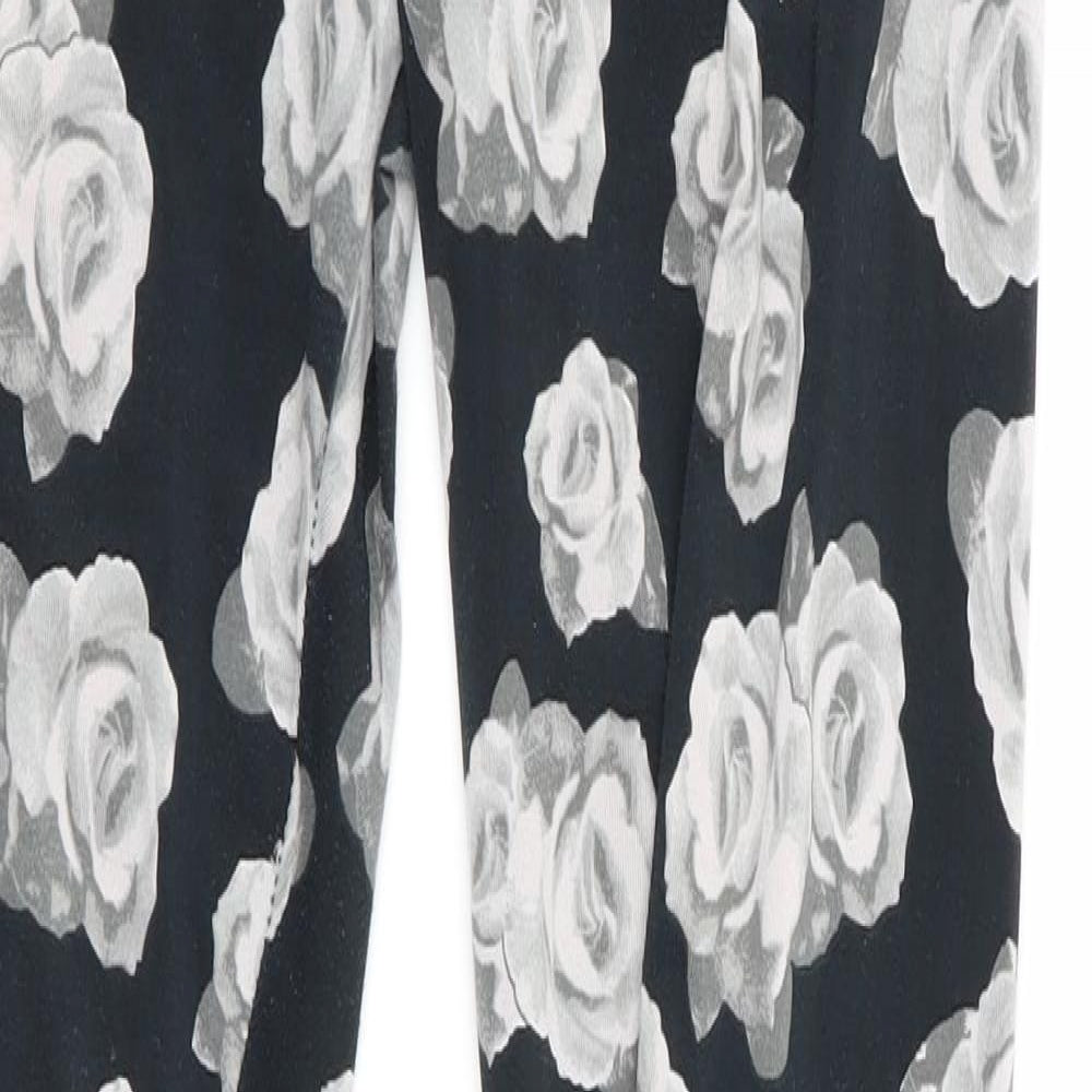 Divided Womens Black Floral  Jegging Leggings Size XS L29 in