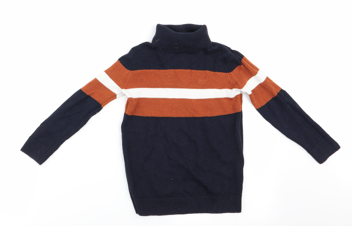 River Island Boys Blue Striped  Pullover Jumper Size 5-6 Years