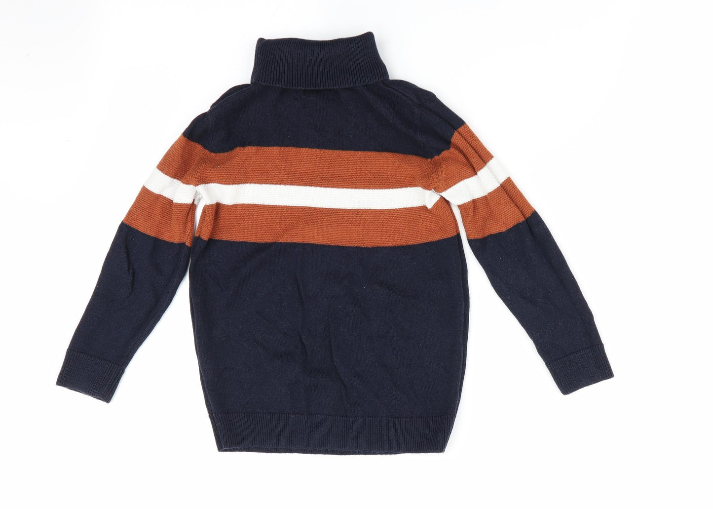 River Island Boys Blue Striped  Pullover Jumper Size 5-6 Years