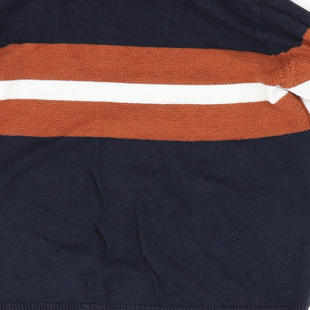 River Island Boys Blue Striped  Pullover Jumper Size 5-6 Years