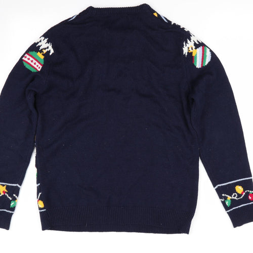 Cedar Wood State Mens Blue   Pullover Jumper Size M  - chrismas jumper