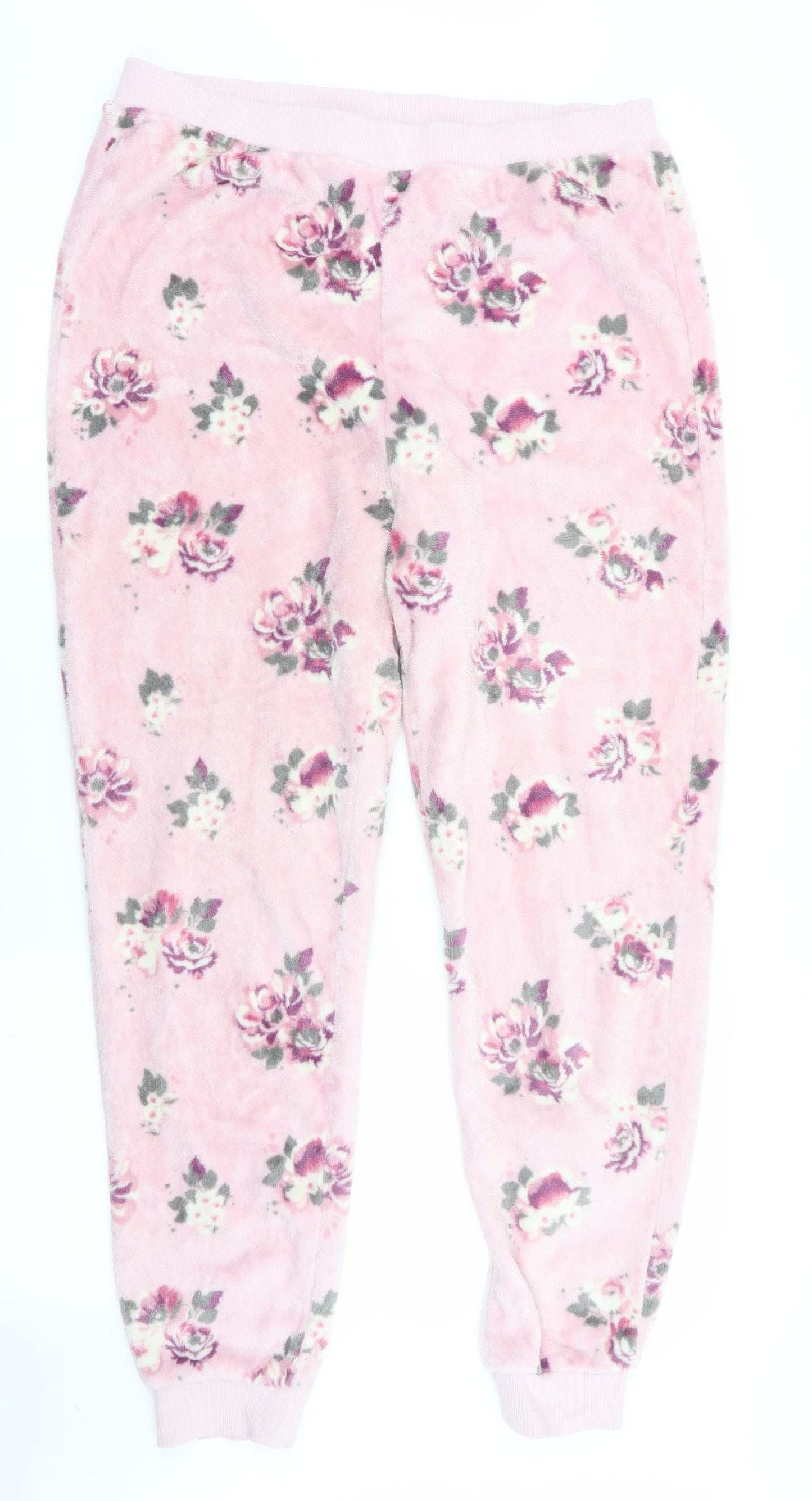 TU Womens Pink Floral   Pyjama Pants Size 16