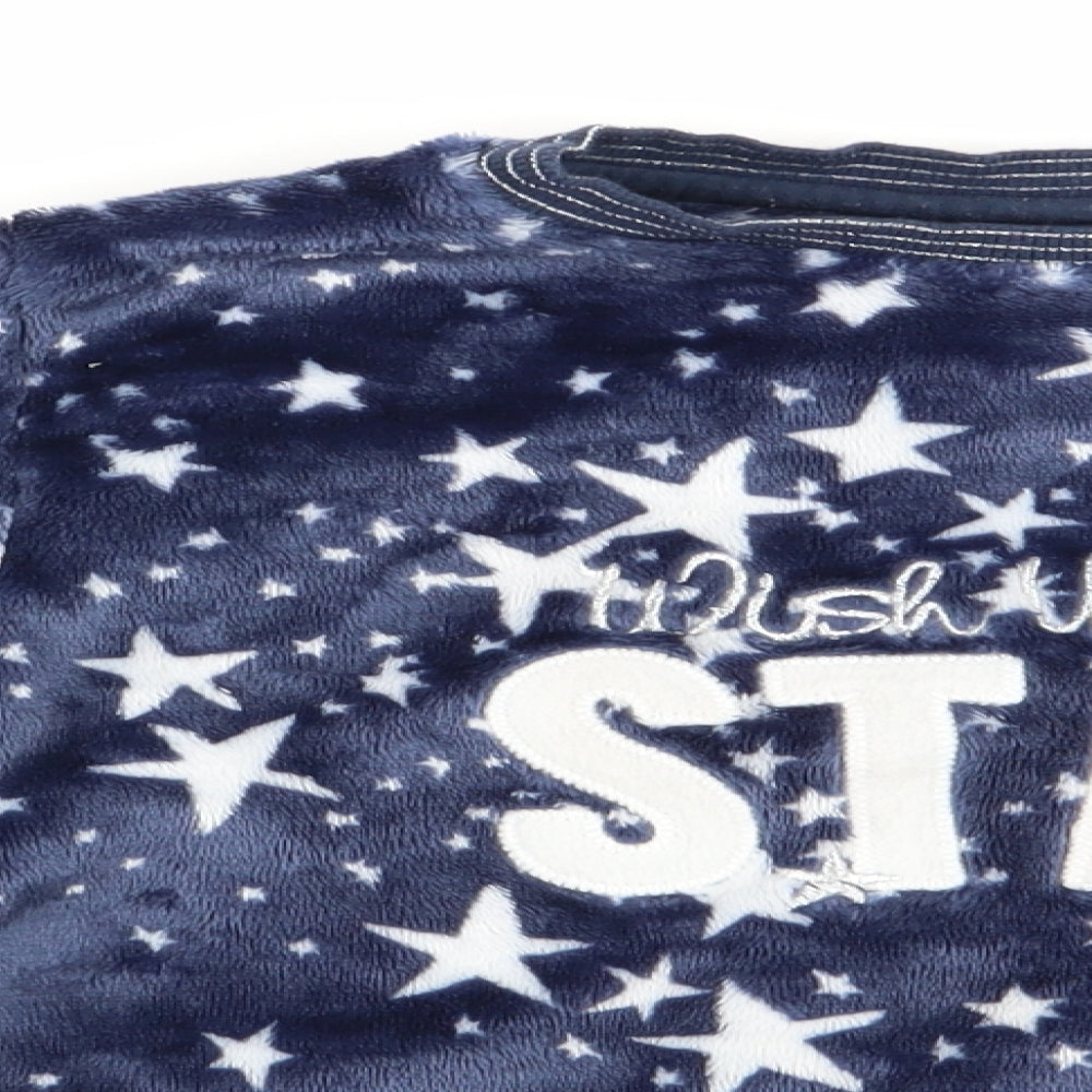 Matalan Girls Blue Geometric   Pyjama Top Size 7 Years  - Stars & Moons