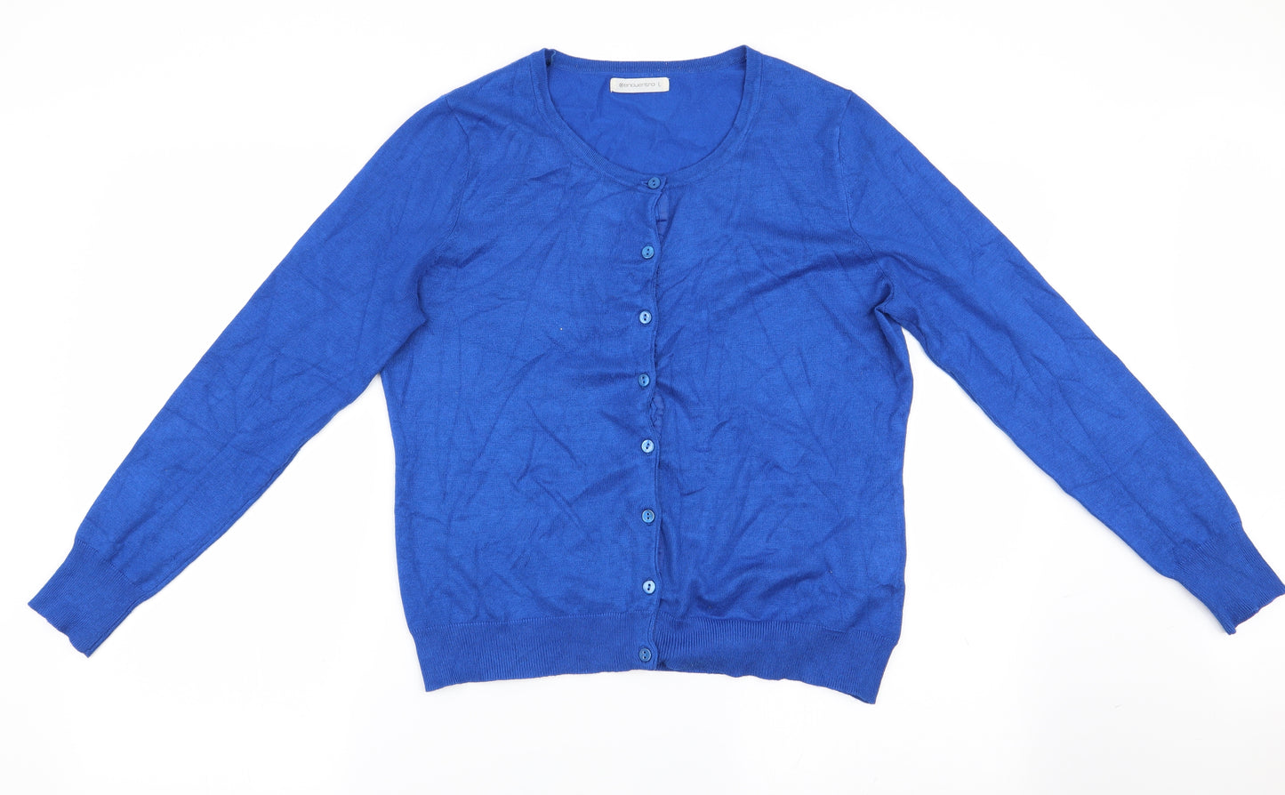 Encuentro Womens Blue   Cardigan Jumper Size L