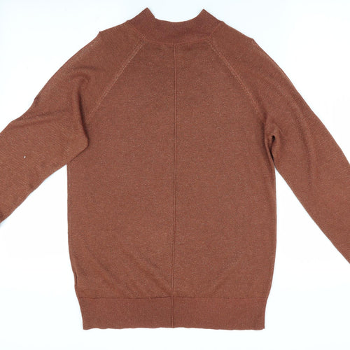 NEXT Womens Brown   Pullover Jumper Size 10  - Glitter effect - cut out shoulder