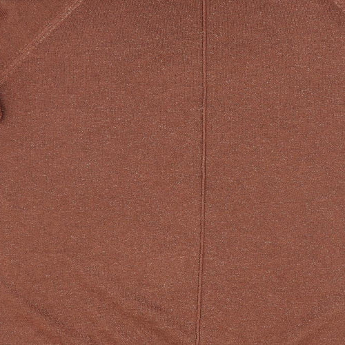 NEXT Womens Brown   Pullover Jumper Size 10  - Glitter effect - cut out shoulder