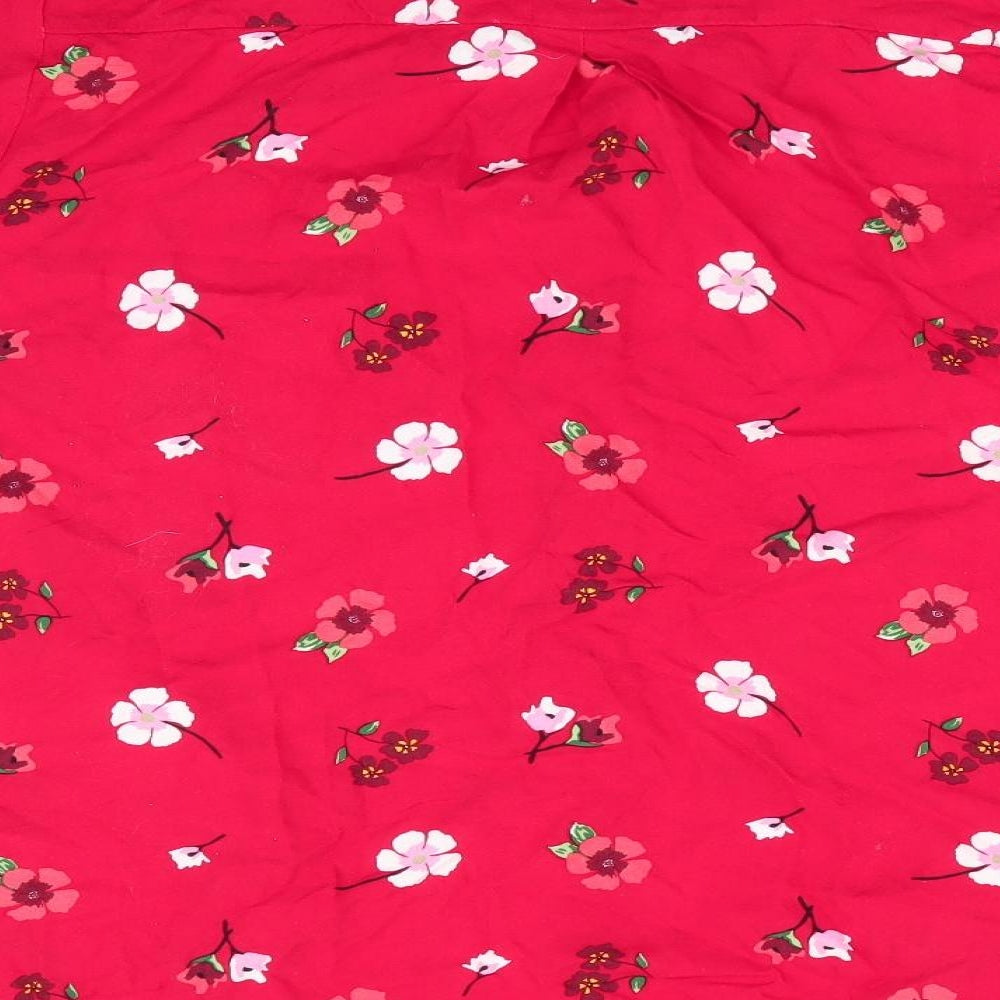 Papaya Womens Red Floral  Basic Blouse Size 16