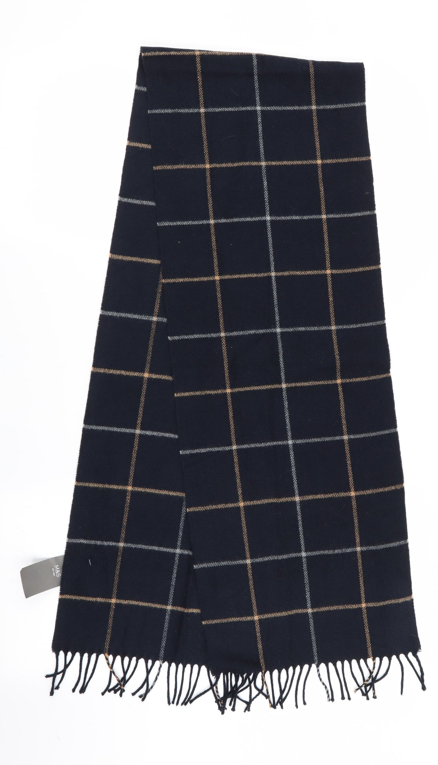 Marks and Spencer  Black Plaids & Checks  Scarf  One Size