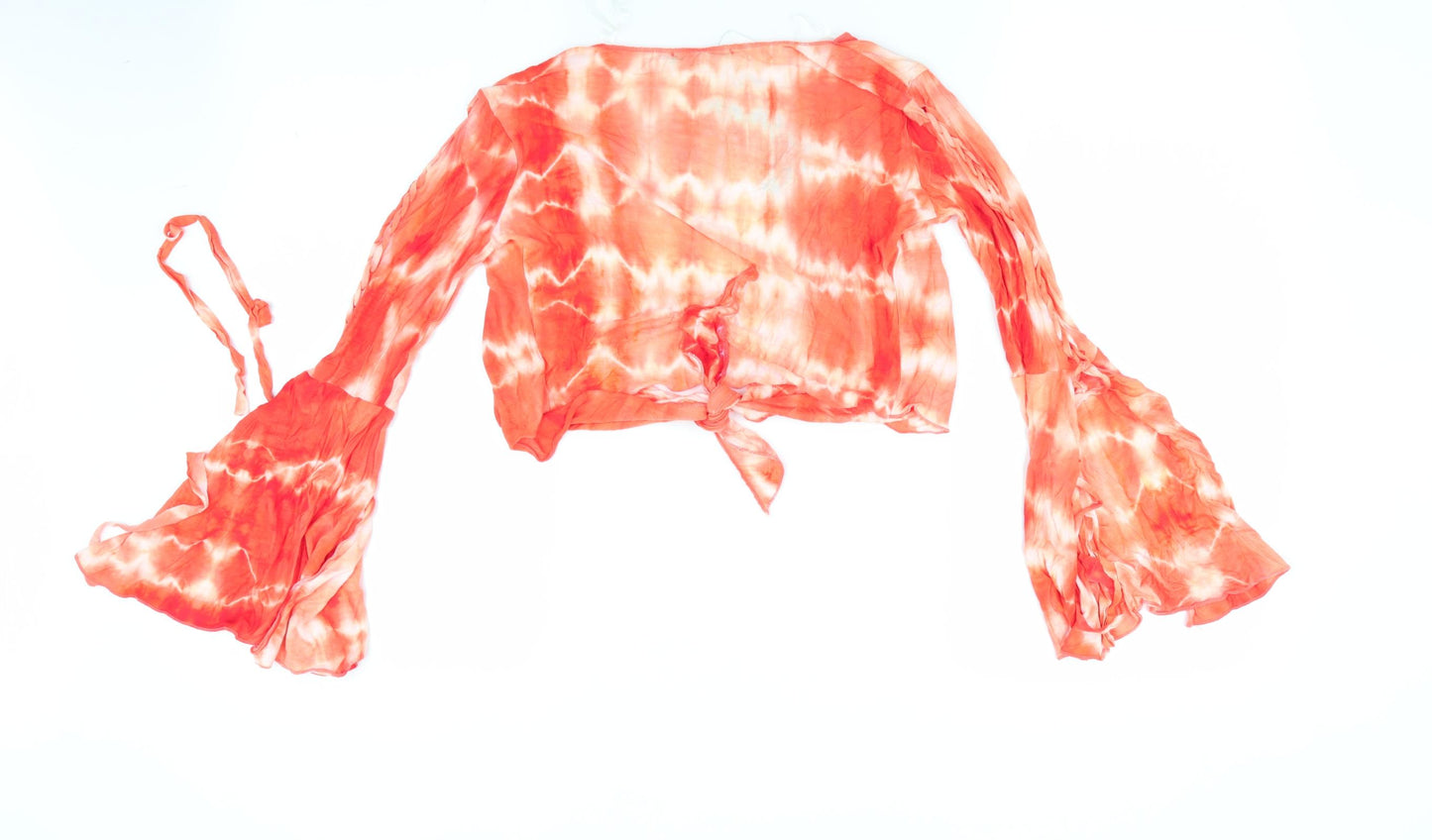 Joanne Louise Womens Orange   Basic Blouse Size S  - Shrug style top