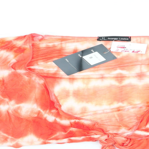 Joanne Louise Womens Orange   Basic Blouse Size S  - Shrug style top