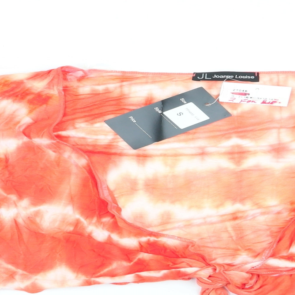 Joanne Louise Womens Orange   Basic Blouse Size S  - Shrug style top