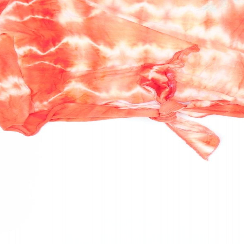 Joanne Louise Womens Orange   Basic Blouse Size S  - Shrug style top