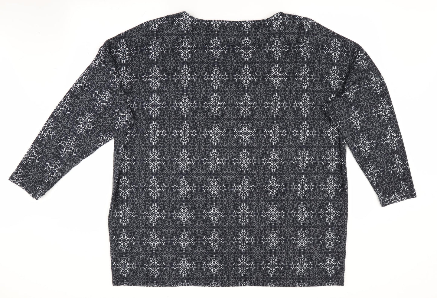 Marks and Spencer Womens Black Floral  Pullover Jumper Size 22