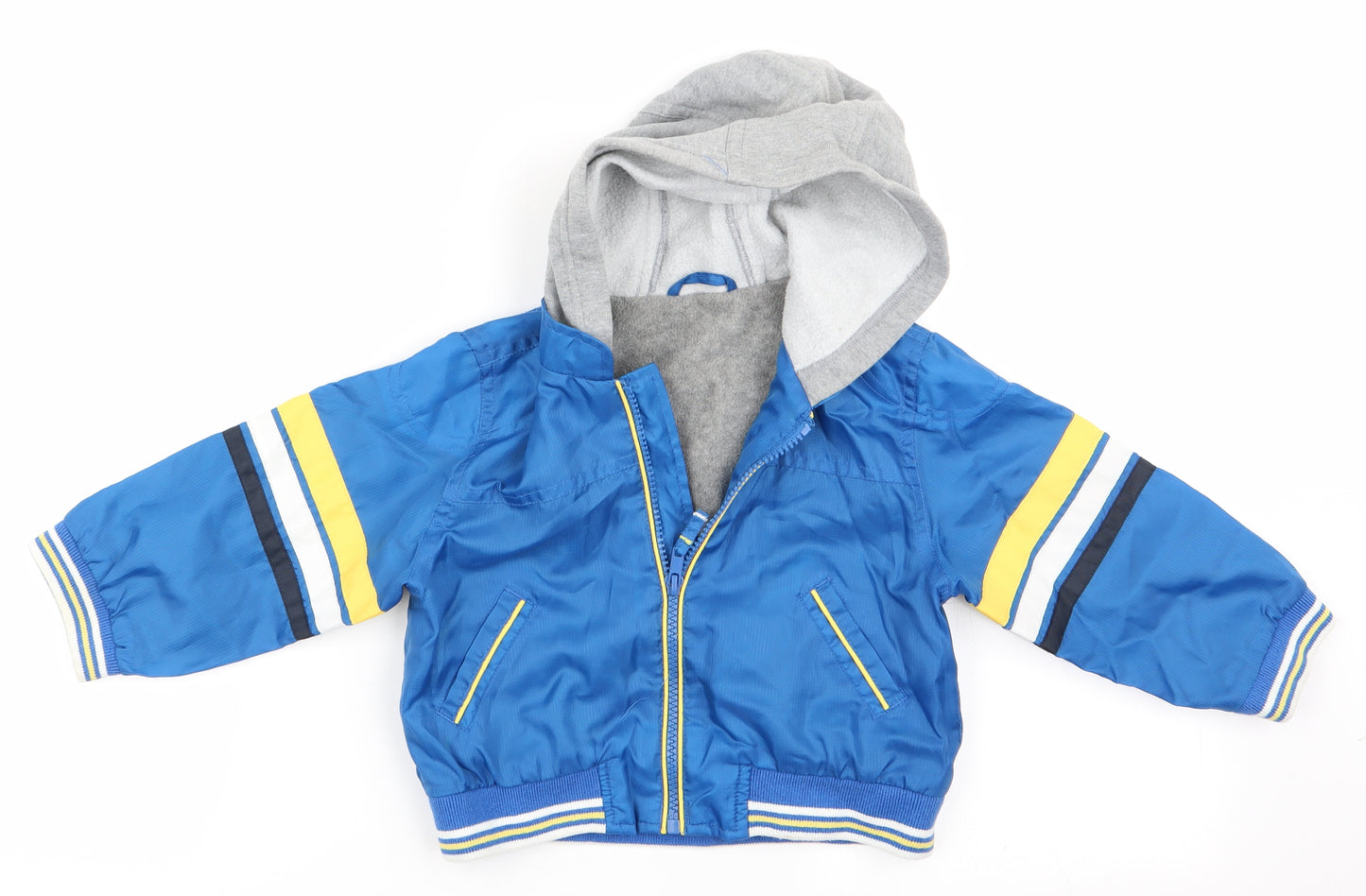 Mothercare Boys Blue   Bomber Jacket Coat Size 18-24 Months