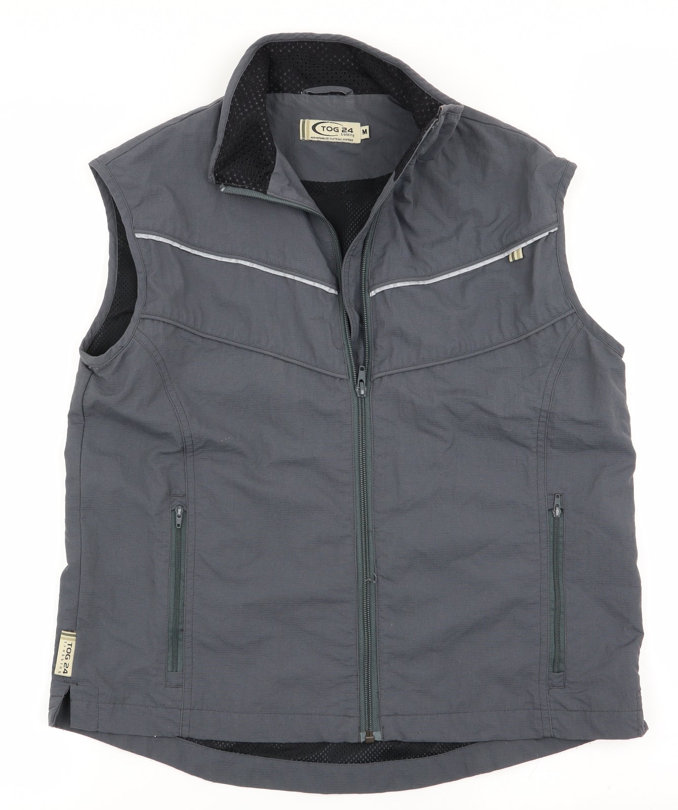 Tog24 Mens Grey   Gilet Waistcoat Size M