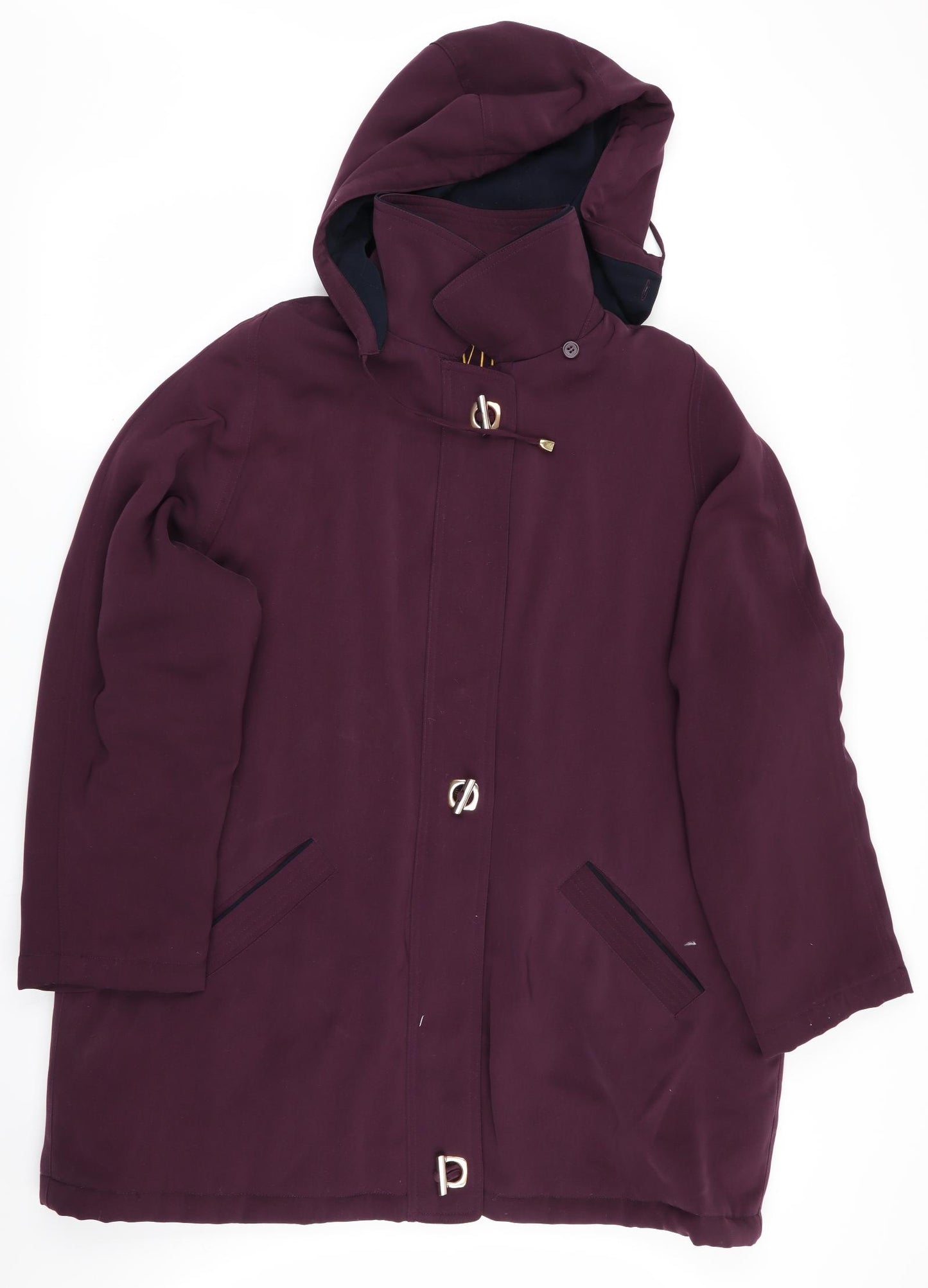 David Barry Womens Purple   Quilted Coat Size 22
