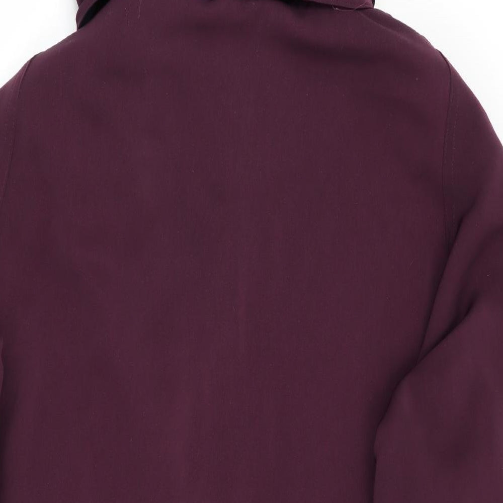David Barry Womens Purple   Quilted Coat Size 22