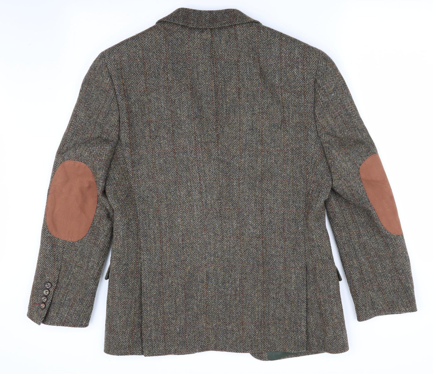 Brook Traverner Mens Green Herringbone  Jacket Blazer Size 38  - Tweed Jacket